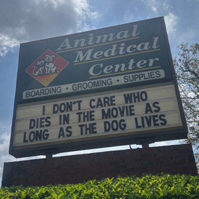 Animal Medical Center of Cumming Funny Sign