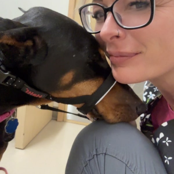 Doberman Showing Some Love