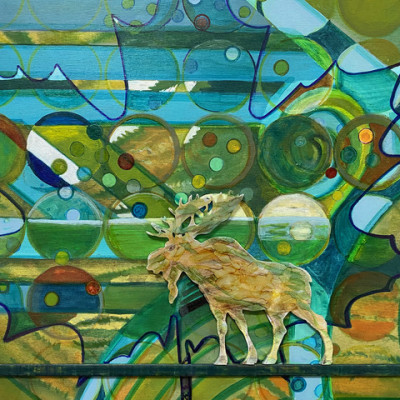 Moose on the Loose | 16 x 16