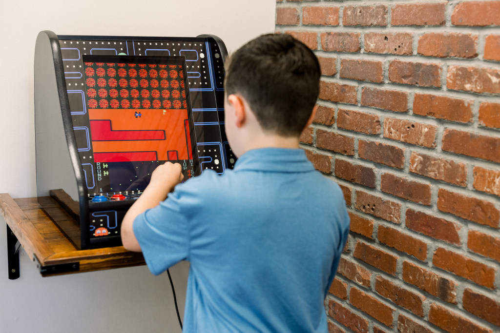 An arcade machine at All Star Smiles Orthodontics.