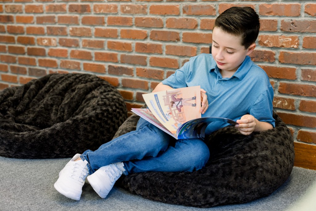 Comfortable cushions for kids to sit in.