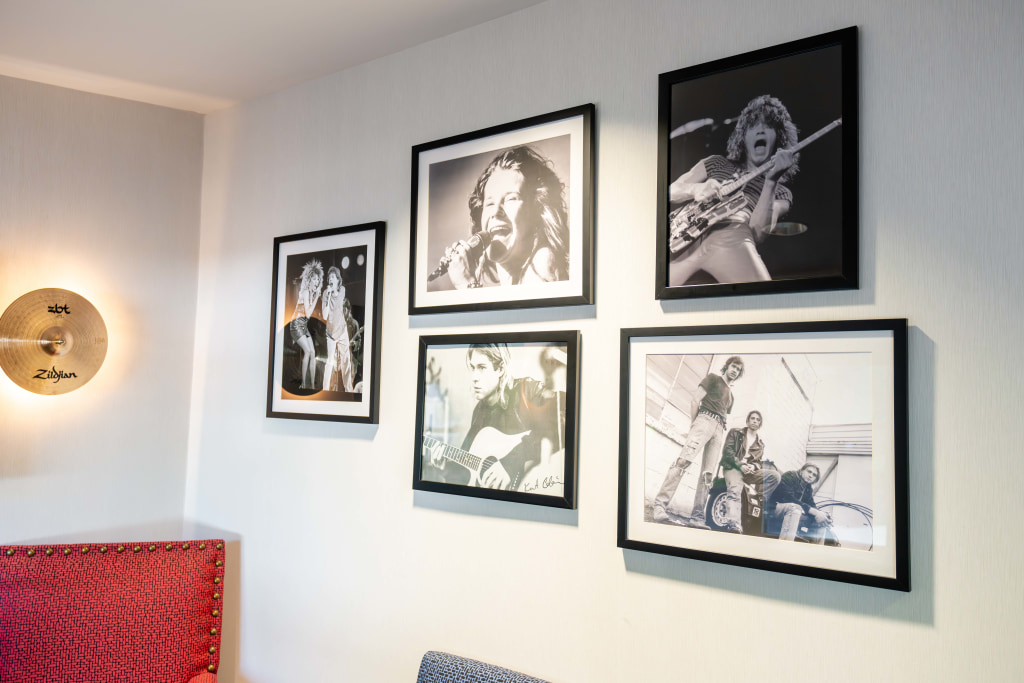 More rock icons on the wall at Sturbridge Orthodontics.