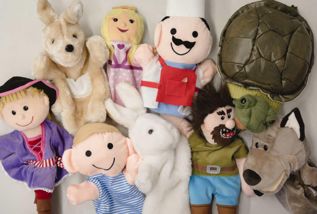 Collection of puppets.