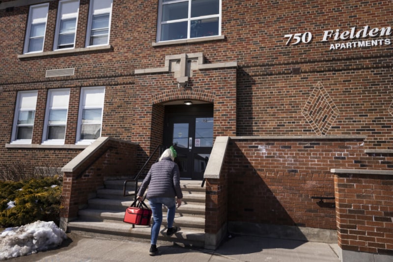 Hot meals are delivered.