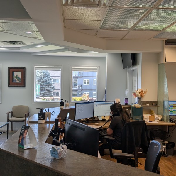 Reception Desk at Grasslands Dental Care