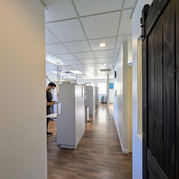 Exam Rooms Hallway at Grasslands Dental Care
