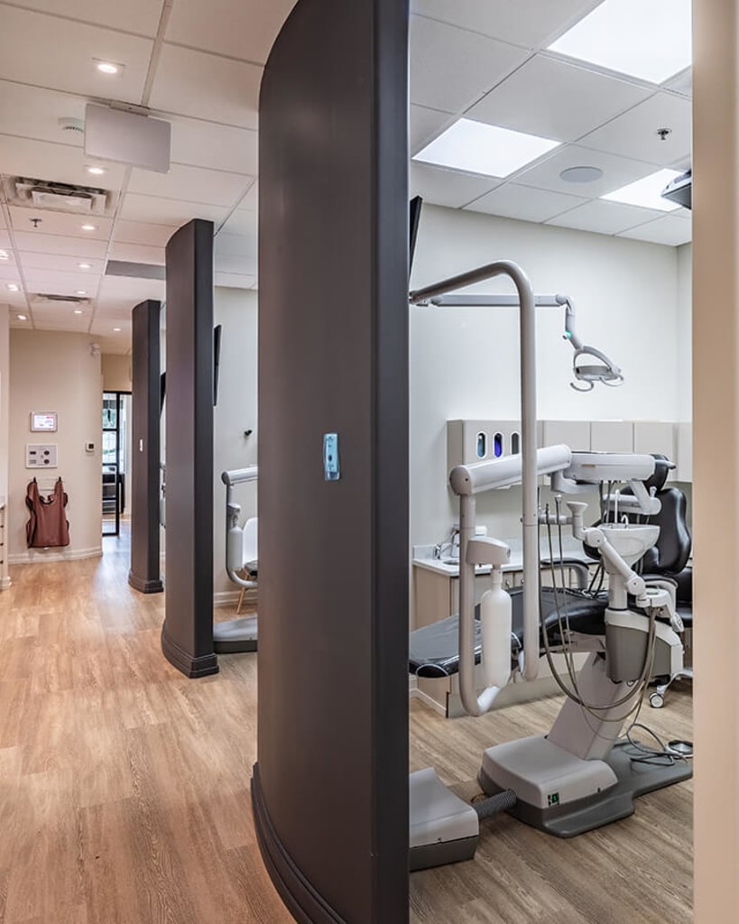 Treatment rooms and hallway