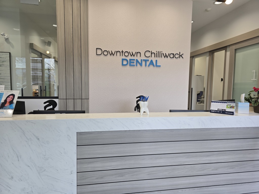 Reception desk at Downtown Chilliwack Dental