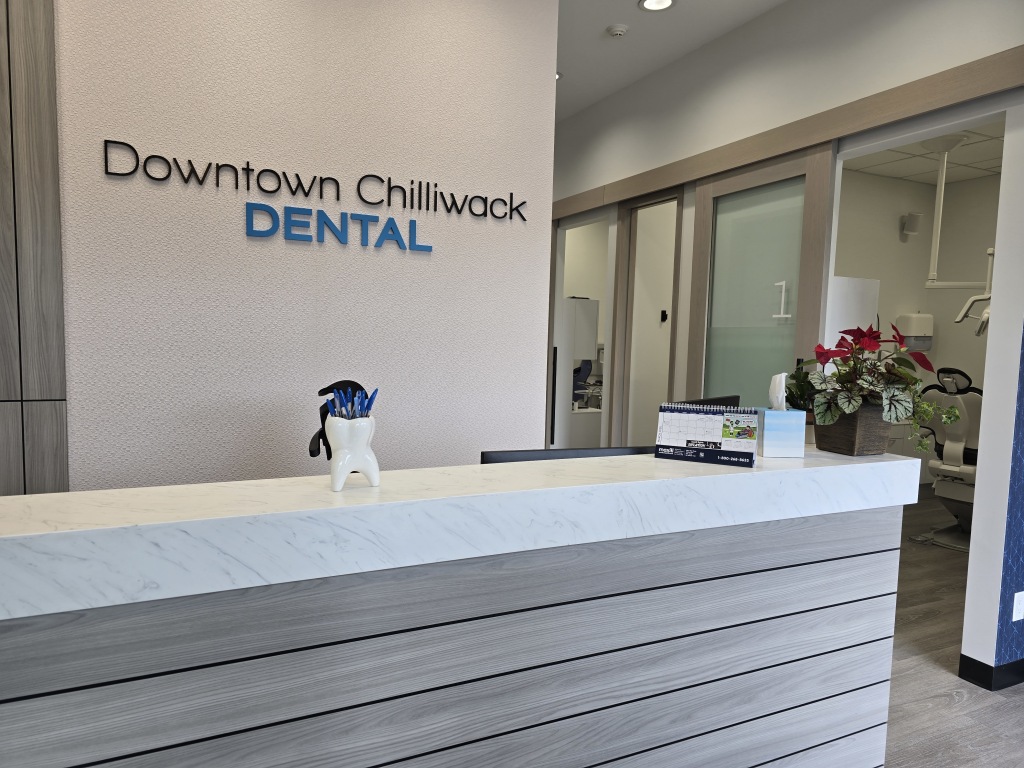 Reception desk at Downtown Chilliwack Dental