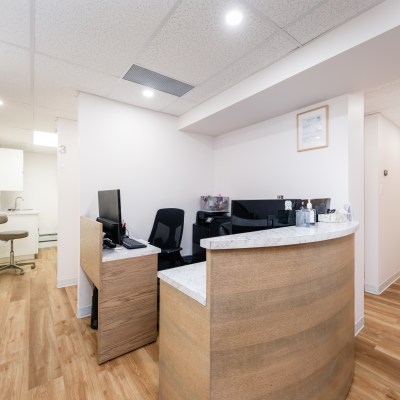 Reception desk at Dandelion Dental