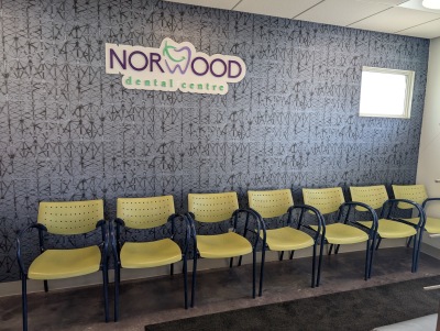 Waiting area at Norwood Dental