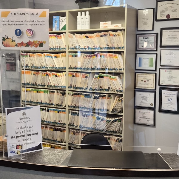 Reception Desk at Dentistry On Sheppard
