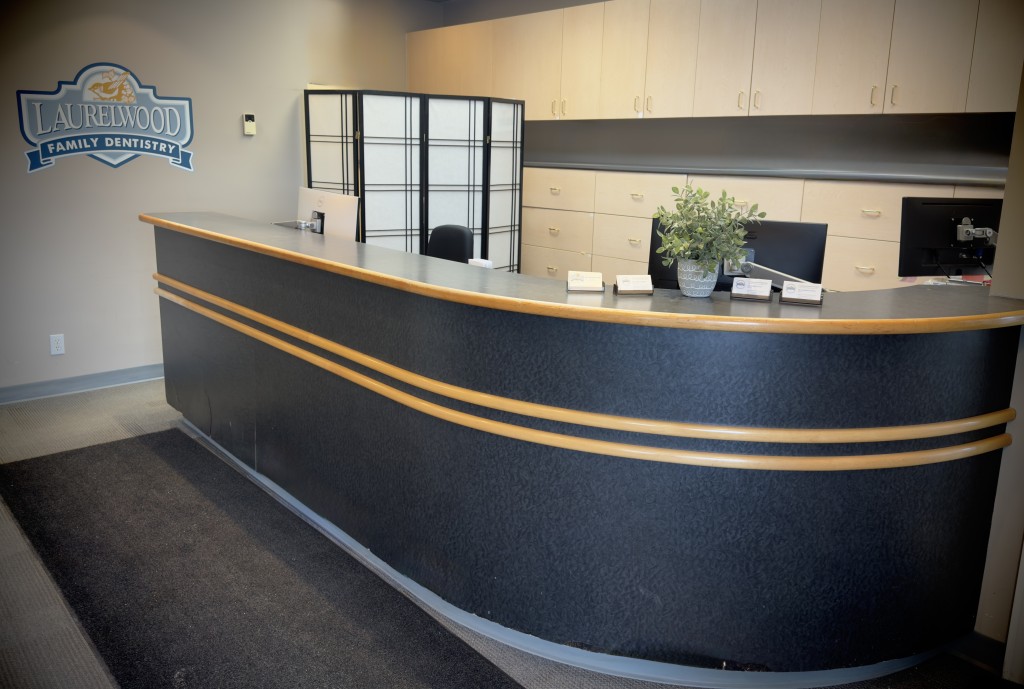 Reception desk at Laurelwood Family Dentistry