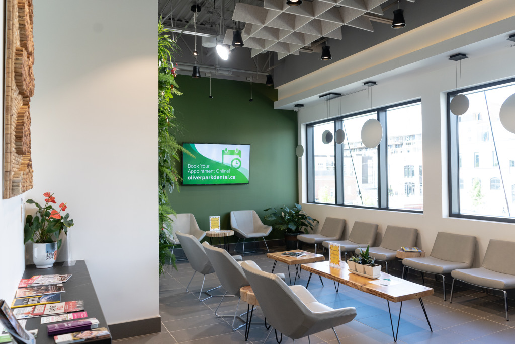 Reception area at Oliver Park Dental