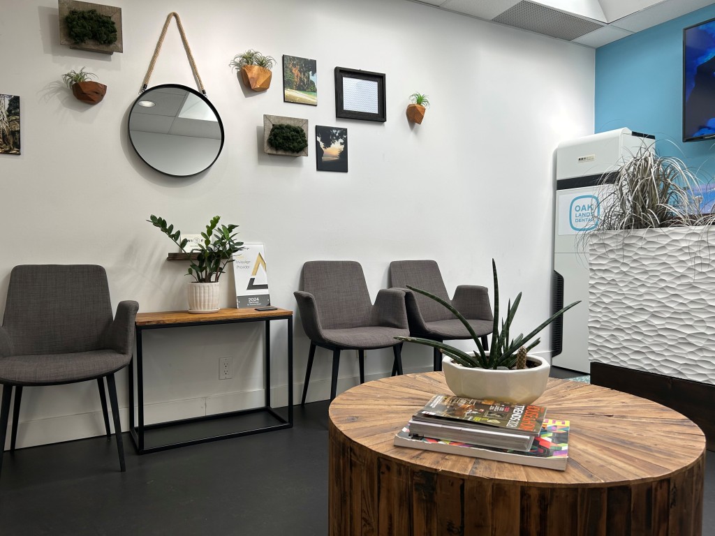 Waiting area at Oaklands Dental
