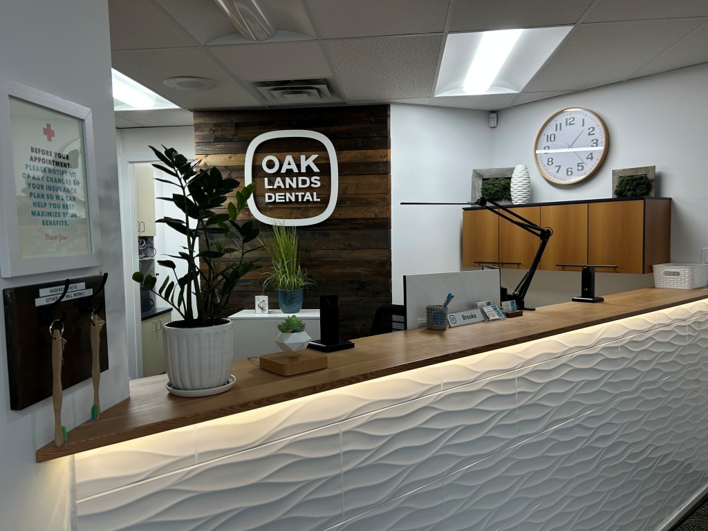 Reception desk at Oaklands Dental