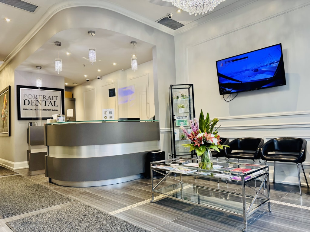 Reception area at Portrait Dental
