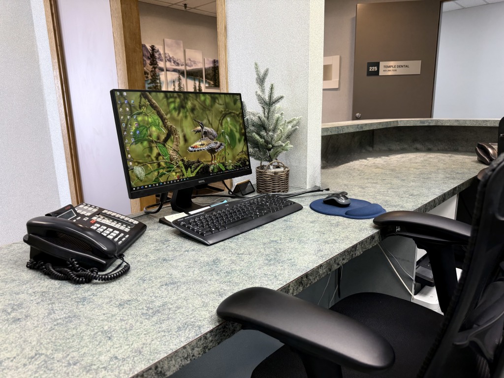 Reception desk at Temple Dental Wellness