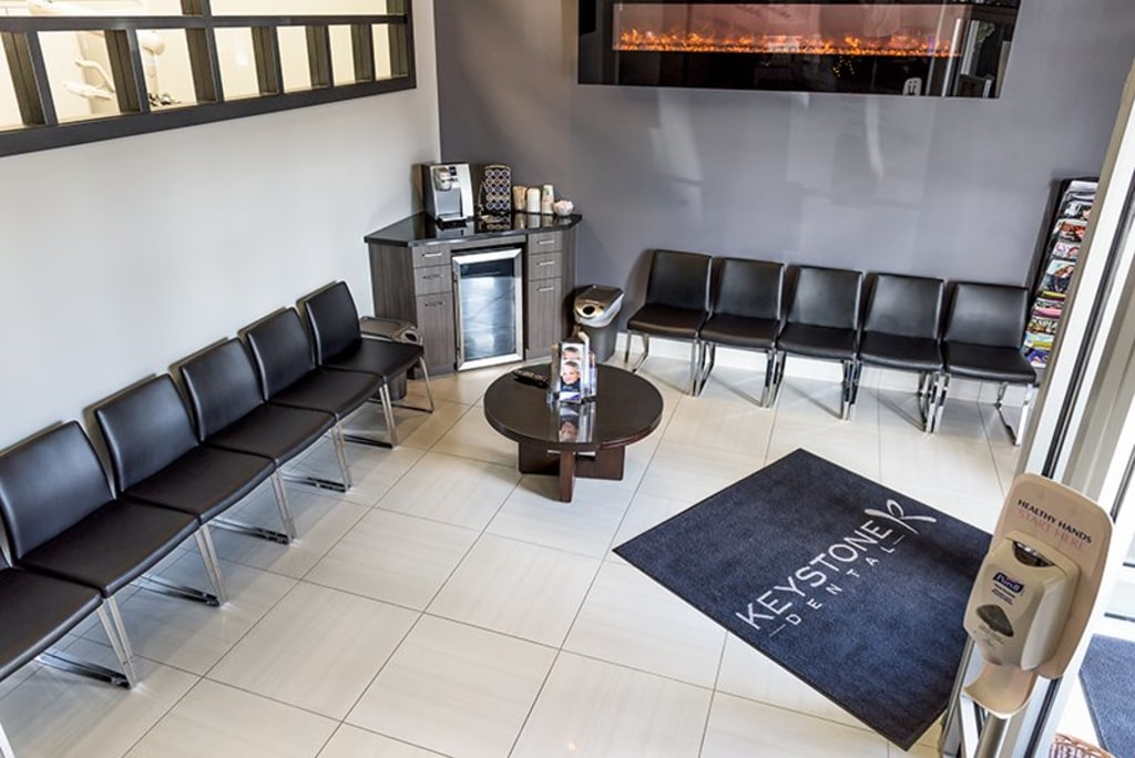 Waiting area at Keystone Dental