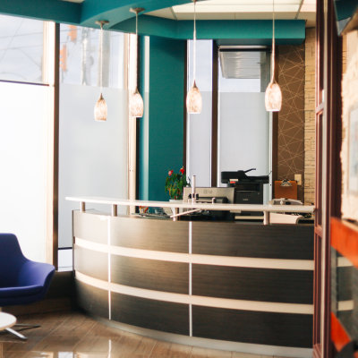 Reception desk at Dentistry on Bank