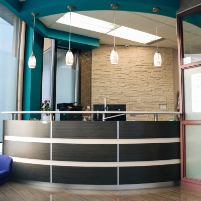 Reception desk at Dentistry on Bank