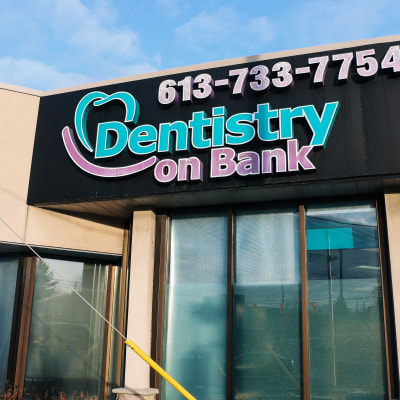 Dentistry on Bank Sign