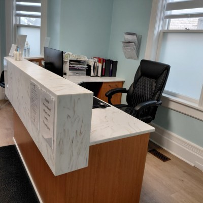 Reception area at Popp Dentistry