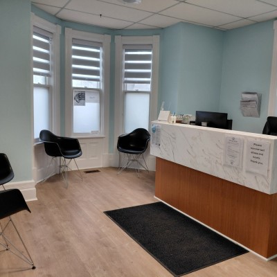 Reception area at Popp Dentistry