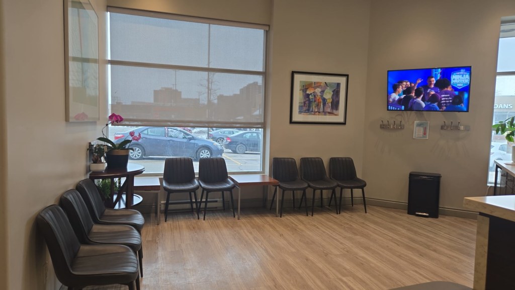Waiting area at Dawson Dental
