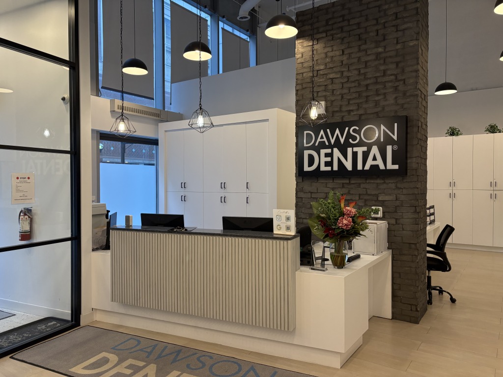 Reception area of Dawson Dental