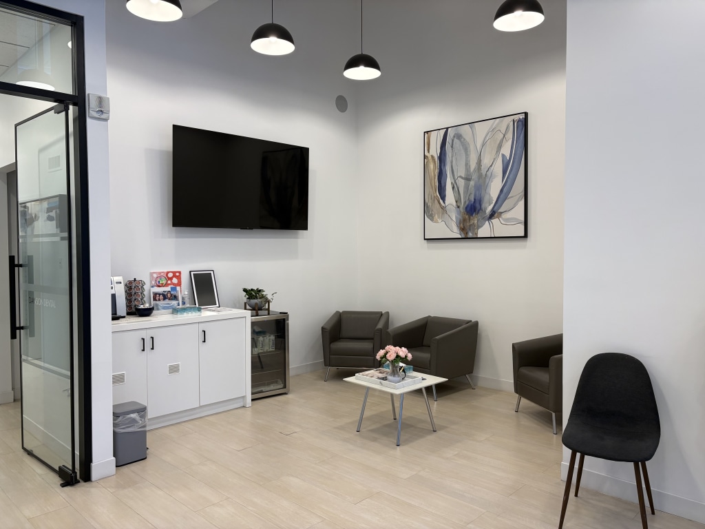 Waiting area at Dawson Dental