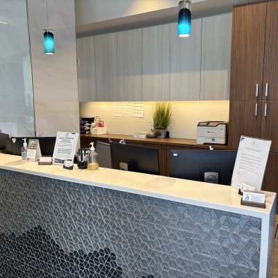 Reception area at Landmark Dental Centre