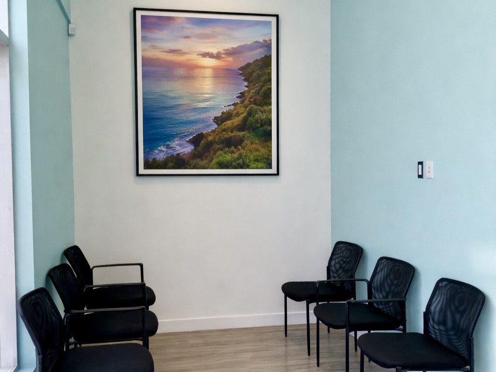 Waiting area at Avery Dental