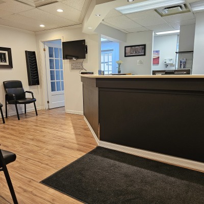 Reception desk at Bearbrook Dental Centre