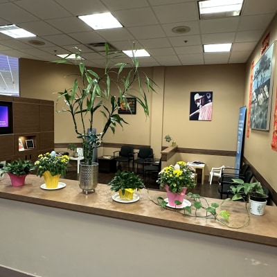 Waiting area at Alouette Dental Centre