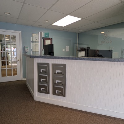 Reception area at Tweed Dental
