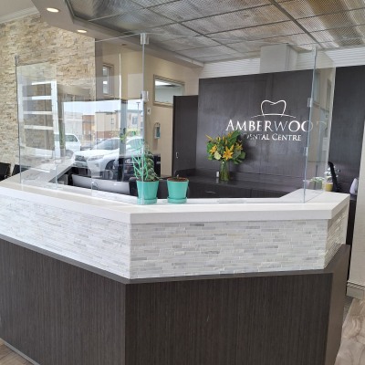 Reception desk at Amberwood Dental Centre