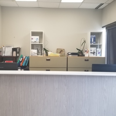 Reception desk at Riverside Family Dentistry