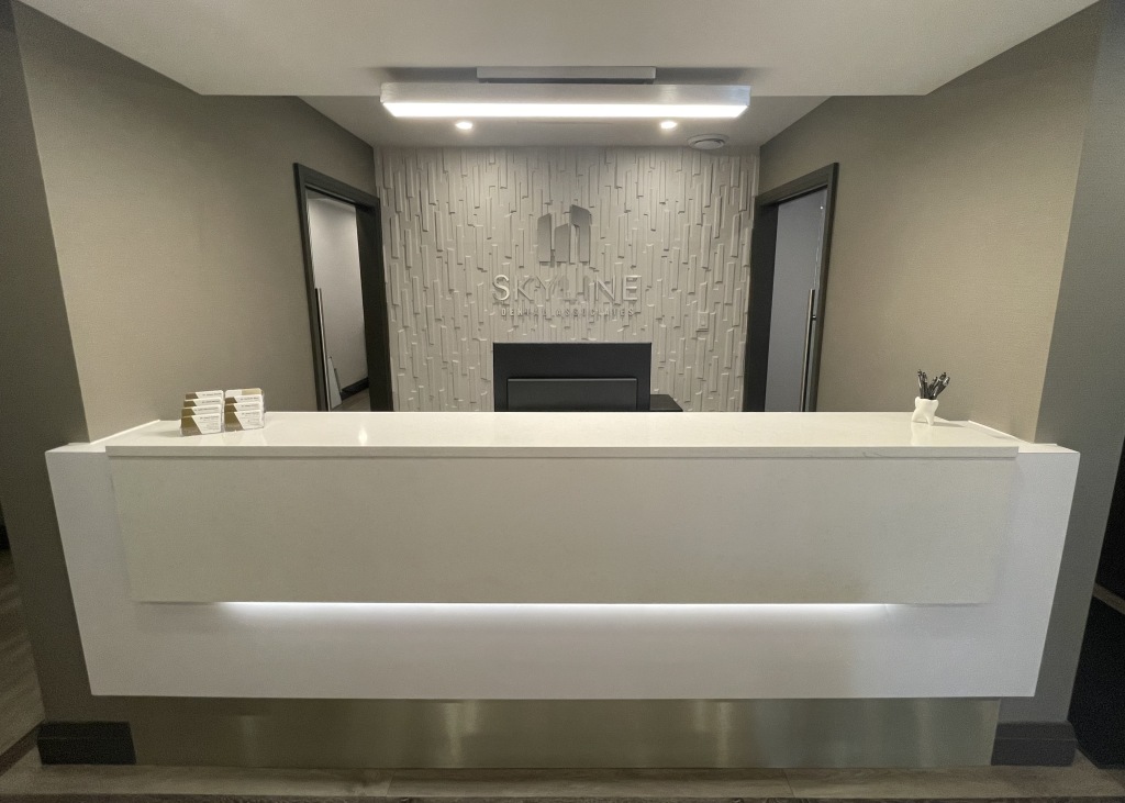 Reception desk at Skyline Dental Associates