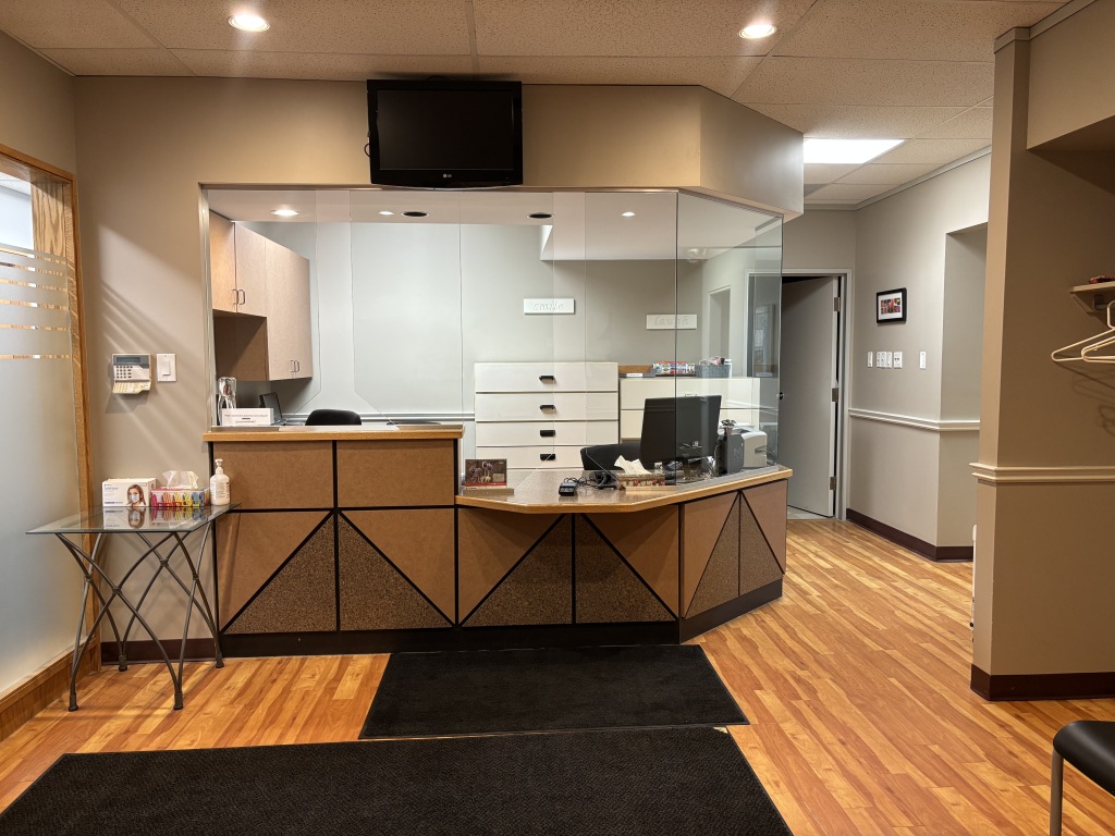 Reception desk at Beaverbrook Dental