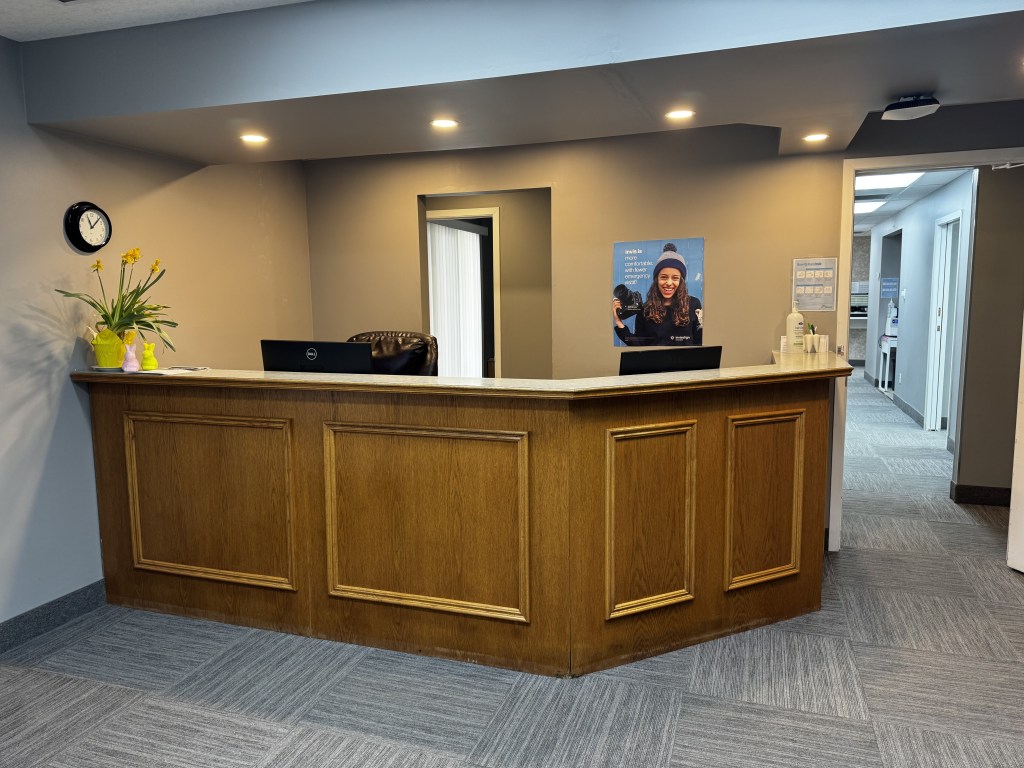 Reception desk at Tall Pines Dental Centre