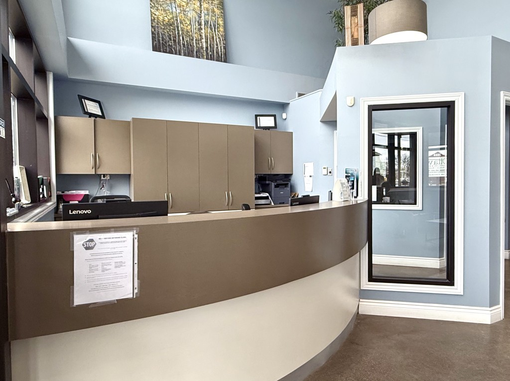 Reception desk at Orleans Family Dentistry