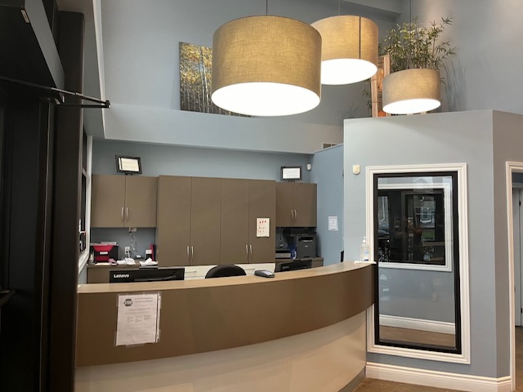 Reception desk at Orleans Family Dentistry