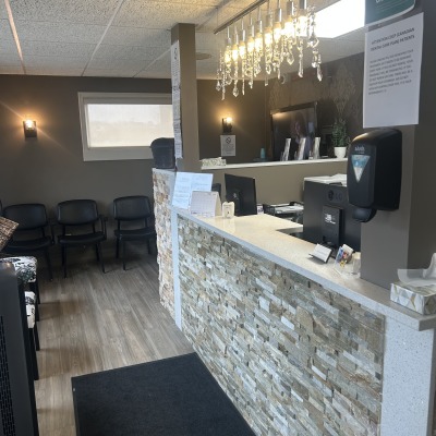 Reception desk at Alexis Dental