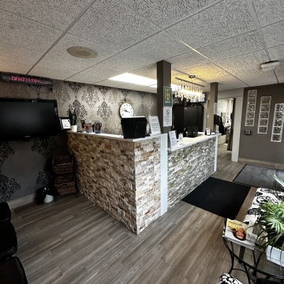 Reception desk at Alexis Dental