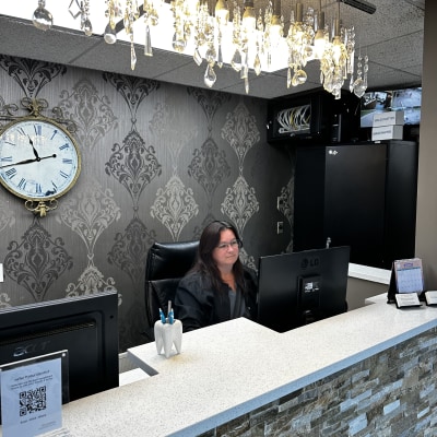 Receptionist at Treatment area at Alexis Dental