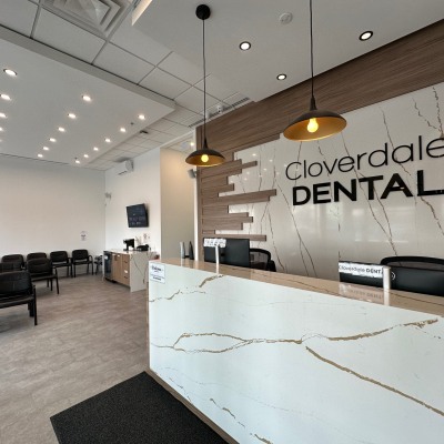 Reception area at Cloverdale Dental