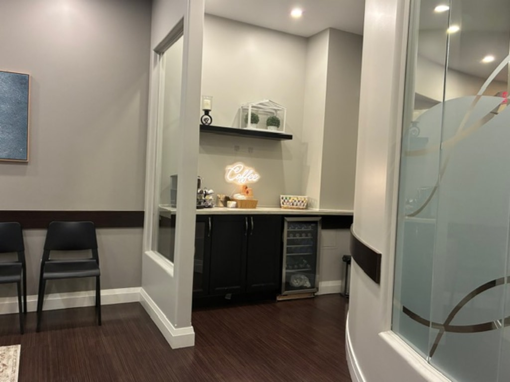 Coffee area at Dawson Dental