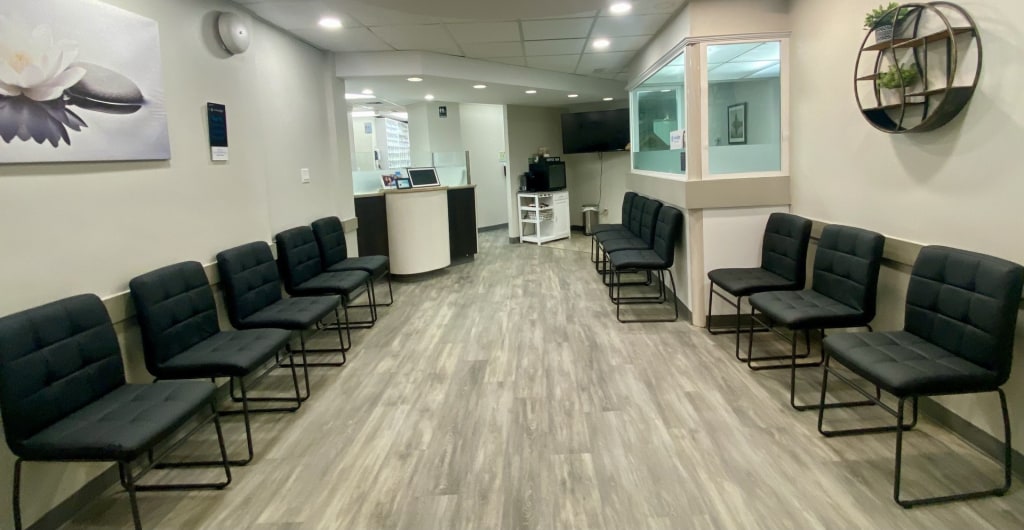 Waiting area at Dawson Dental