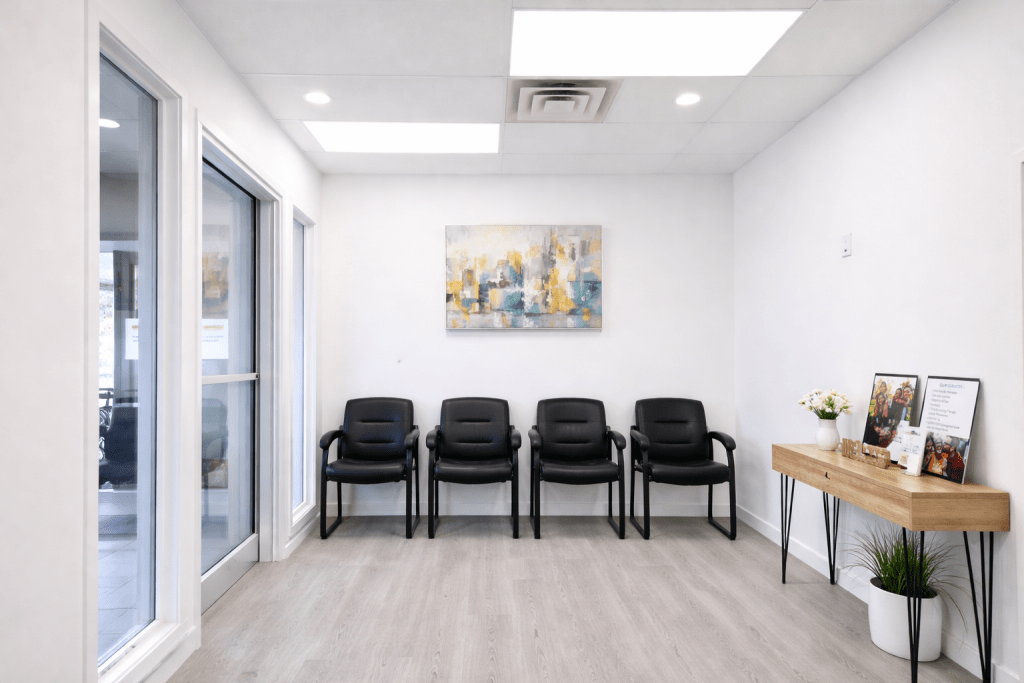 Waiting area at Dawson Dental